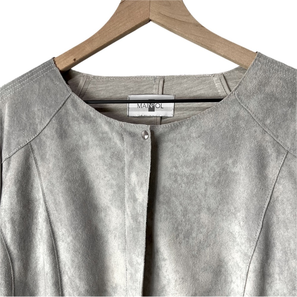MAINPOL Faux Suede Mid Length Jacket - Picture 3 of 11
